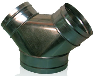 Y Connector, 4" x 4" x 4"