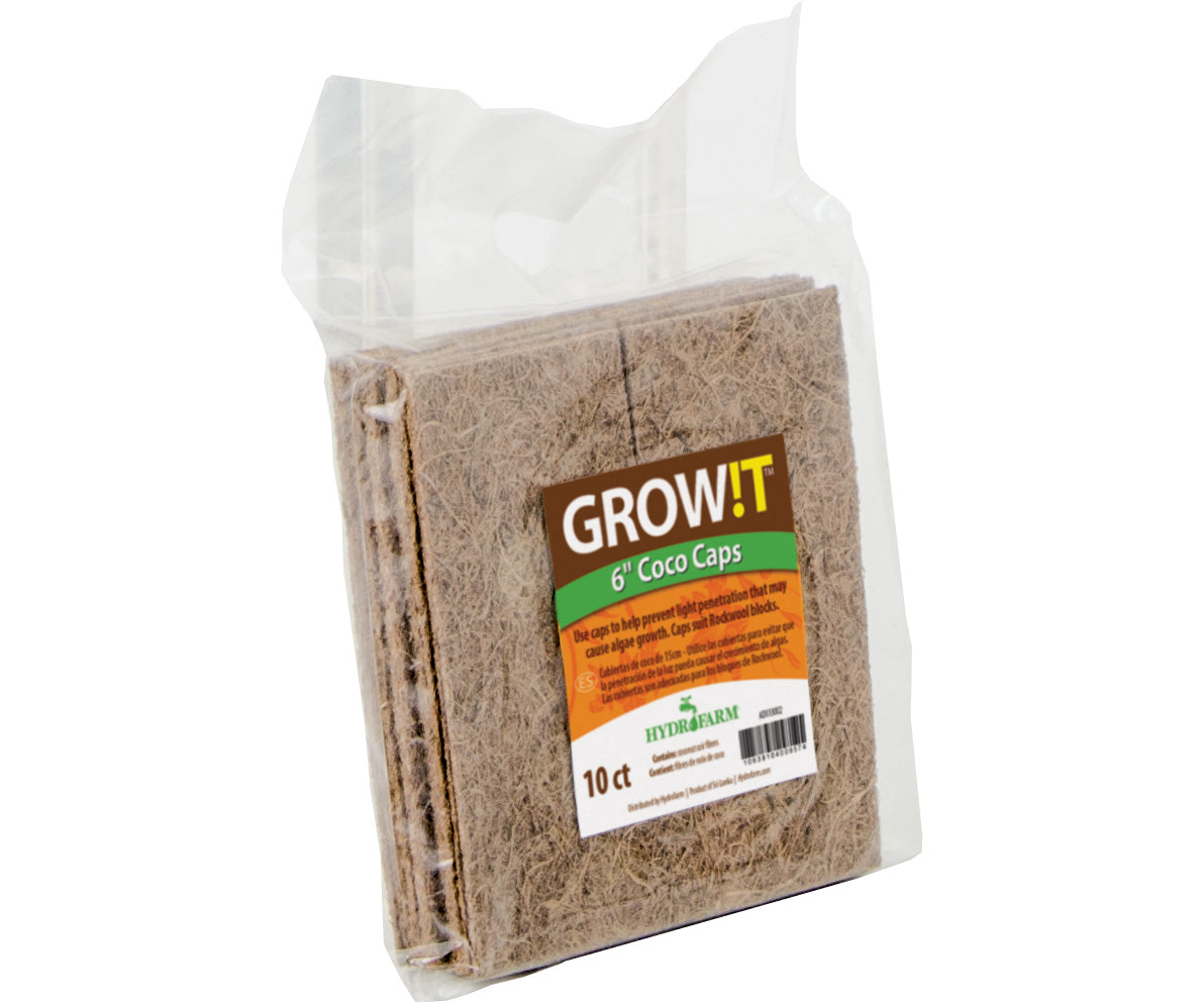 GROW!T Coco Caps, 6″, pack of 10
