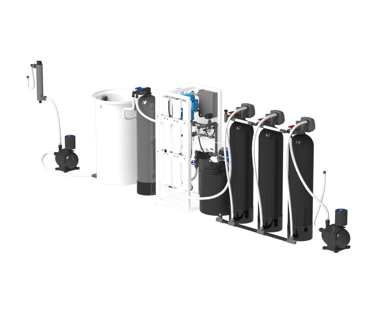 AXEON 30 Gallon Tank and 15 GPD Chemical Injection System 110V