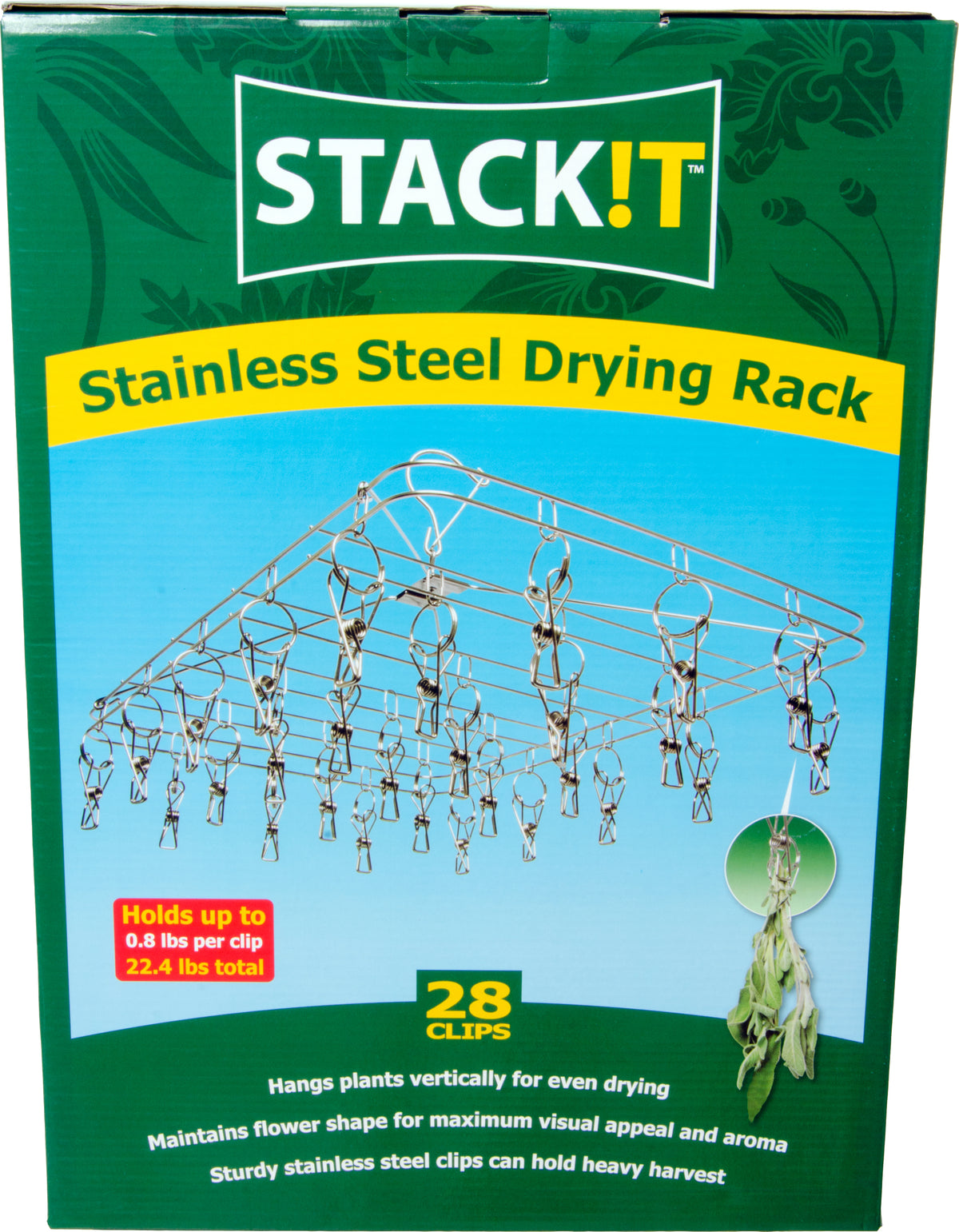 STACK!T 28 Clip Stainless Steel Drying Rack