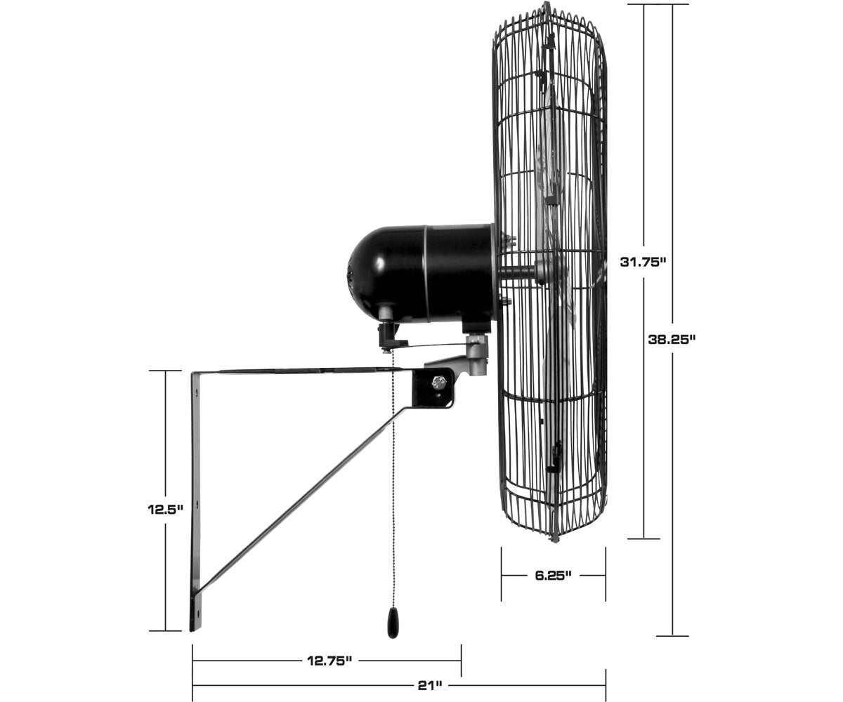 Hurricane Pro Commercial Grade Oscillating Wall Fan 30″