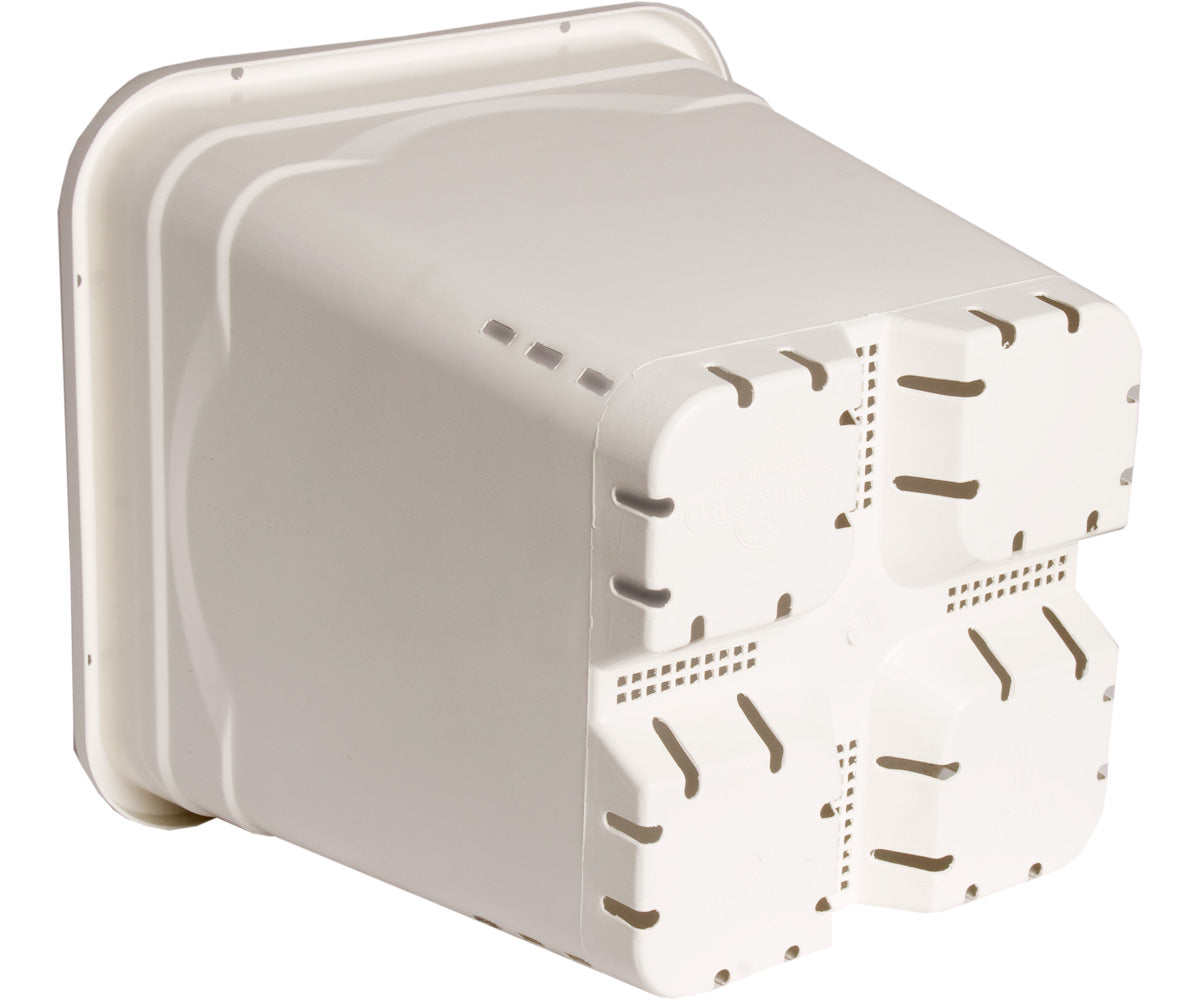 Active Aqua 12″ x 12″ Square White Pot, 12″ Tall, case of 24
