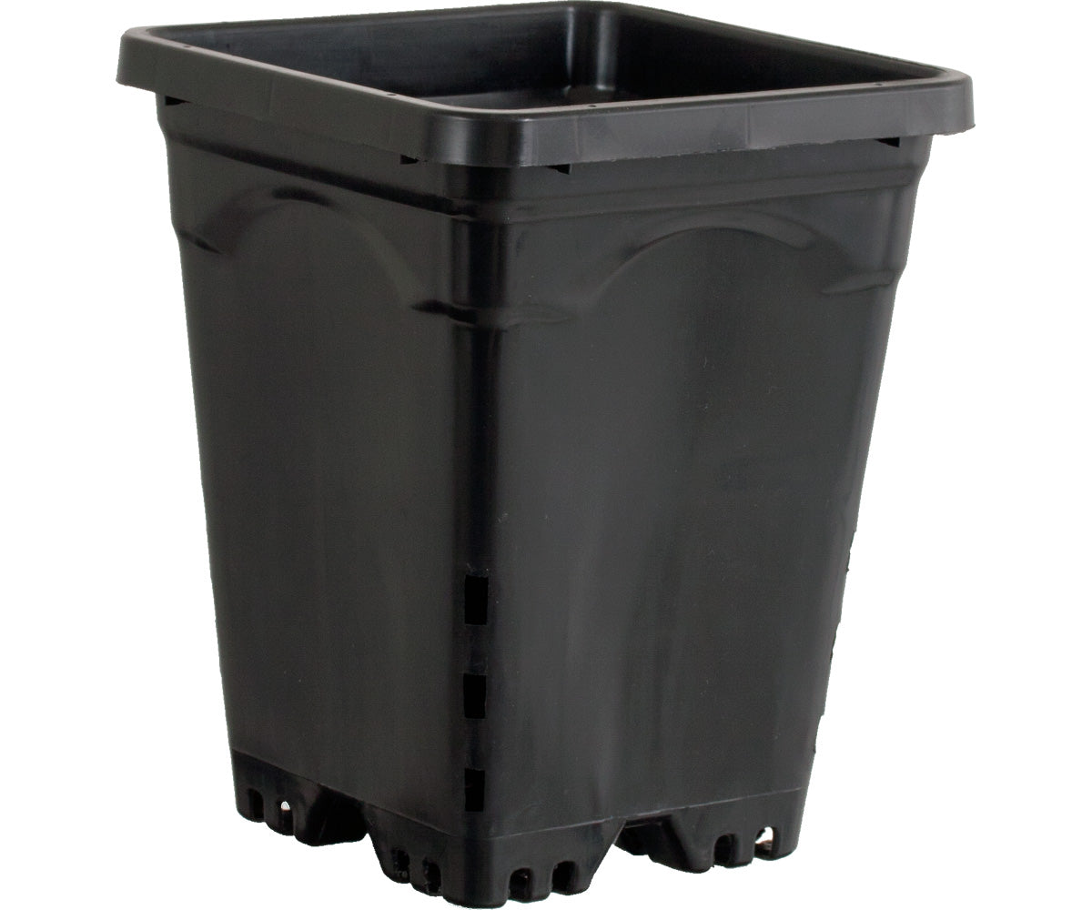 Active Aqua 6″ x 6″ Square Black Pot, 8″ Tall, case of 50