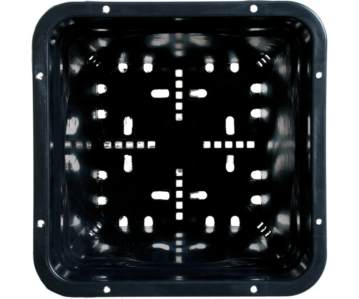 Active Aqua 7″ x 7″ Square Black Pot, 9″ Tall, case of 50