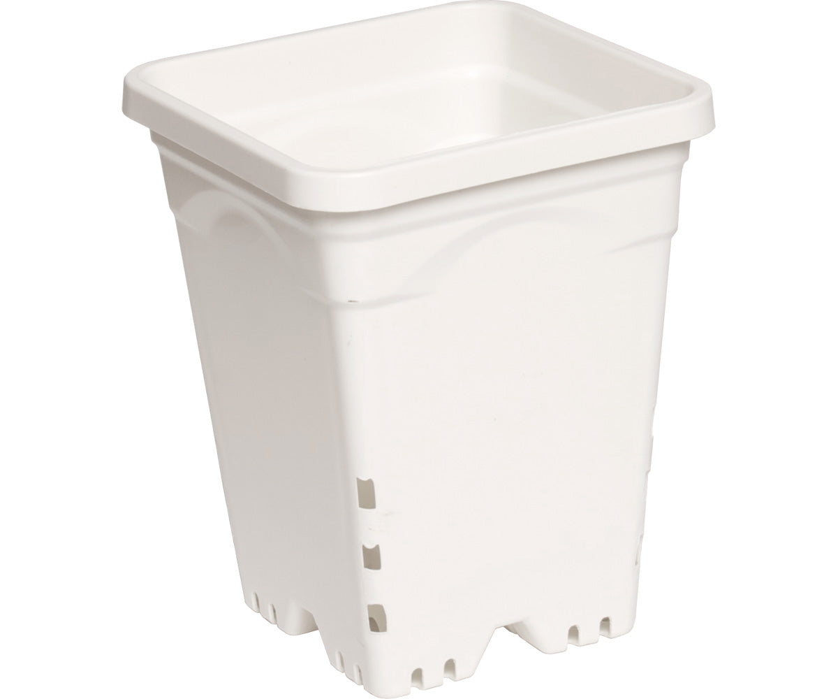Active Aqua 7″ x 7″ Square White Pot, 9″ Tall, case of 50