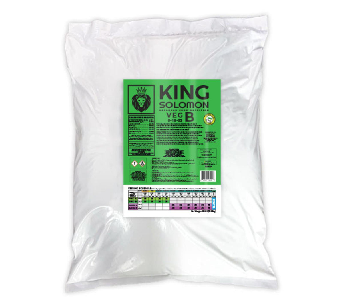 King Solomon Veg B Commercial Dry Nutrient, 50 lb bag