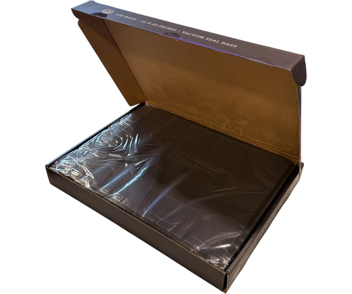 Trapper’s Choice 15″ x 20″ Black/Clear Vacuum Seal Bags (5Mil) Pack of 100