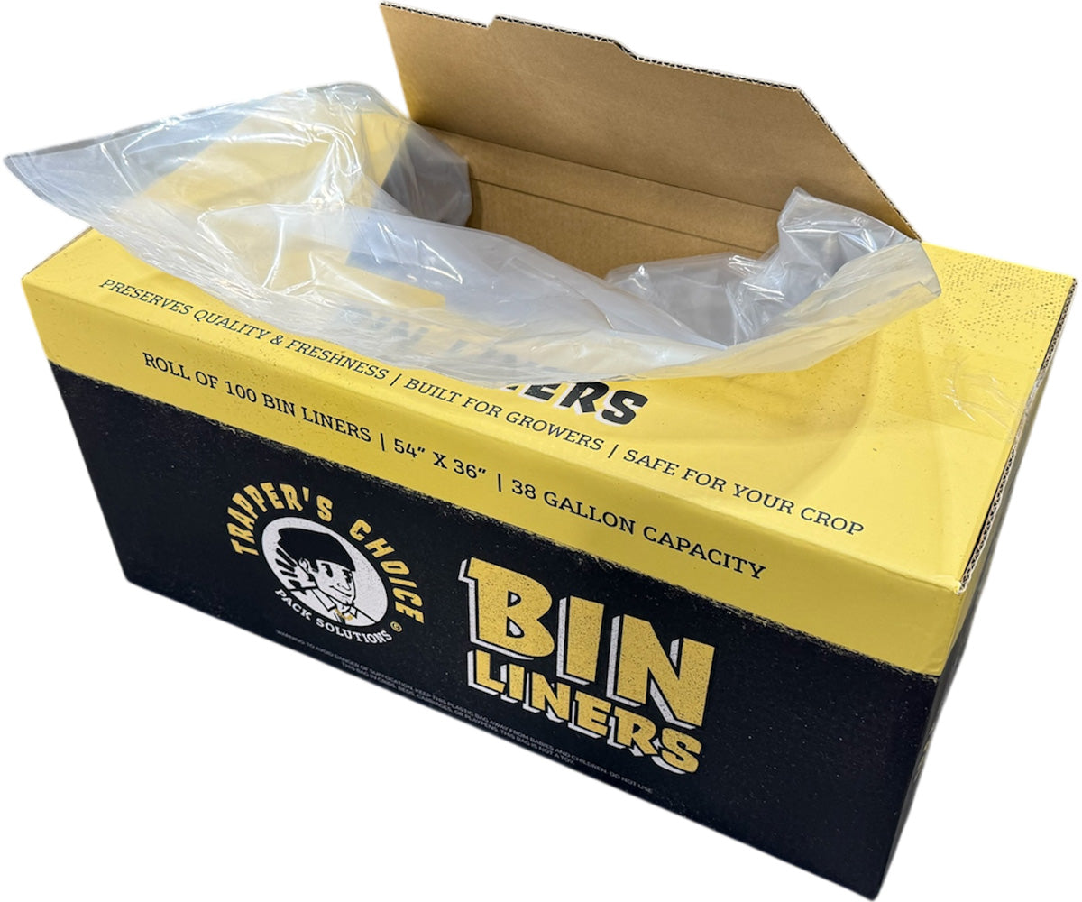 Trapper’s Choice Bin Liners, 54” x 36” (2 mil) roll of 100