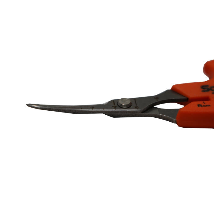 Saboten Stainless Steel Curved Blade Automatic Trimming Scissors Orange (PT-20)