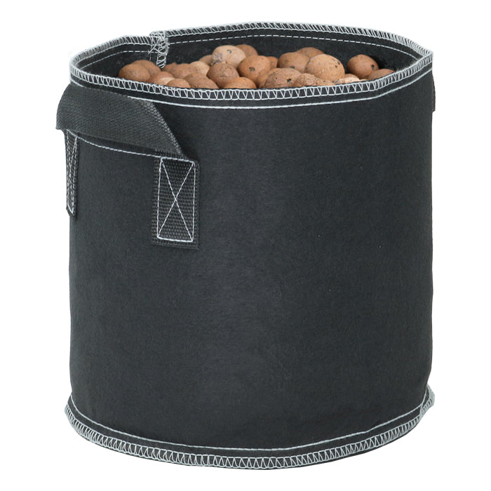Grow1 Fabric Pot w/ Handles Black 15 Gallon