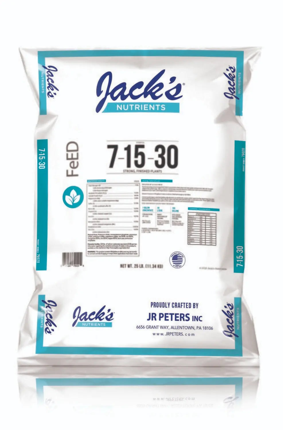 Jacks 7-15-30 Finish 25Lb