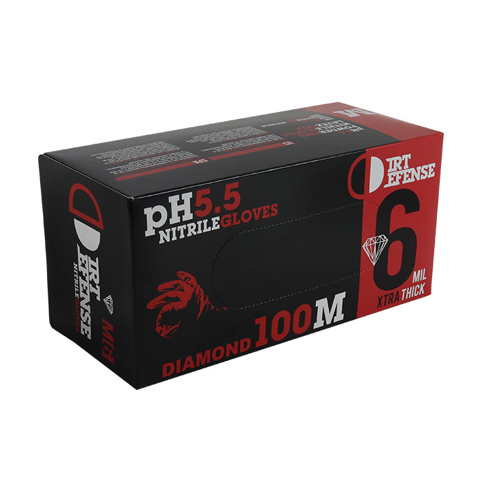 Dirt Defense 6mil Diamond Grip Nitrile Gloves Medium (100pcs/Box)