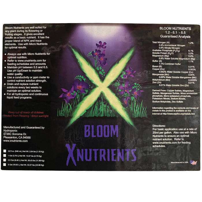 X Nutrients Bloom Nutrients 5 Gal