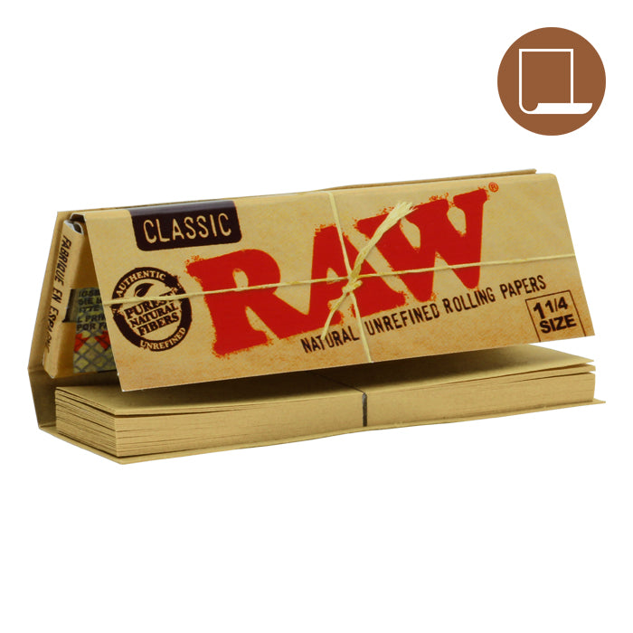 RAW Classic Connoisseur Papers 1-1/4'' 32 Leaves/Pack - Box of 24
