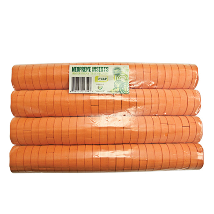 GROW1 Neoprene Inserts Orange 2in (100pcs/Pack)