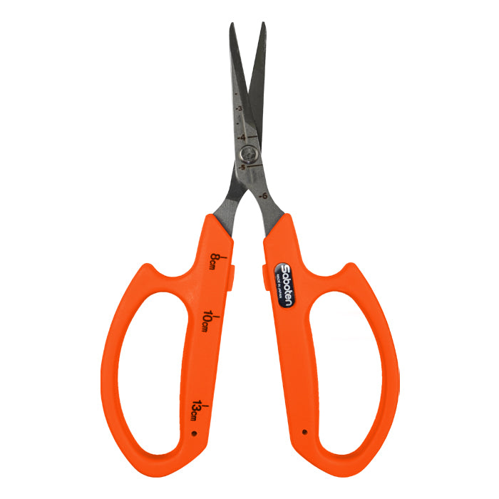 Saboten Stainless Steel Straight Blade Trimming Scissors Orange (PT-12)