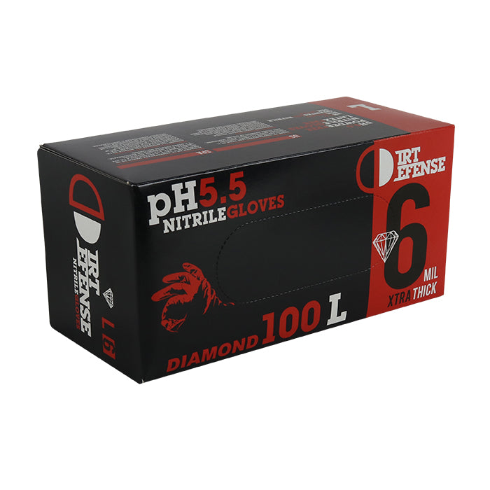 Dirt Defense 6mil Diamond Grip Nitrile Gloves Large (100pcs/Box)