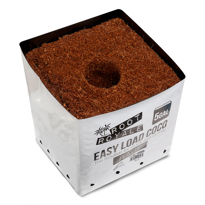 Root Royale Easy Load Coco Plastic Grow Bags 5 Gallon