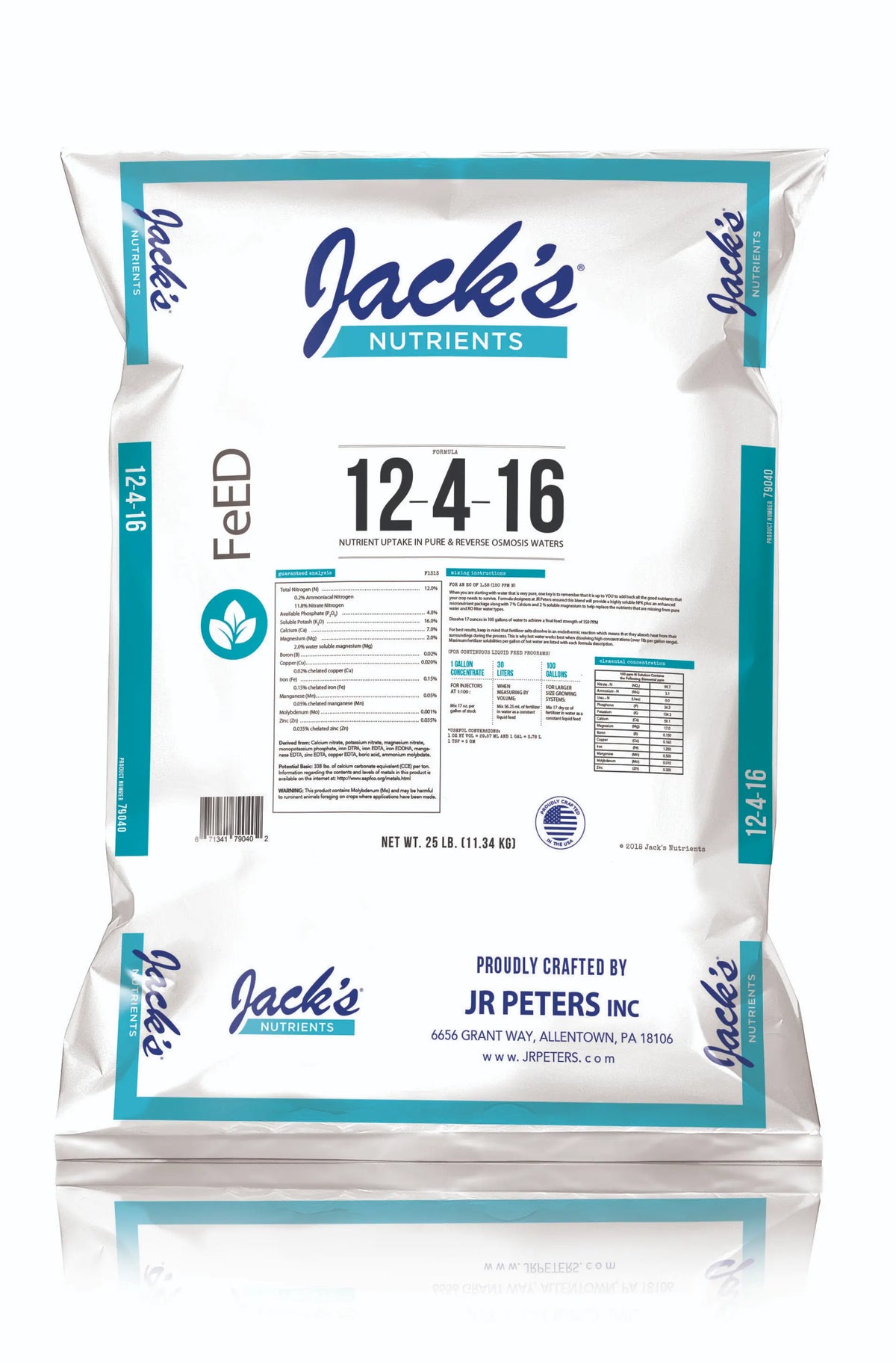 Jacks 12-4-16 RO Pure Water 25Lb