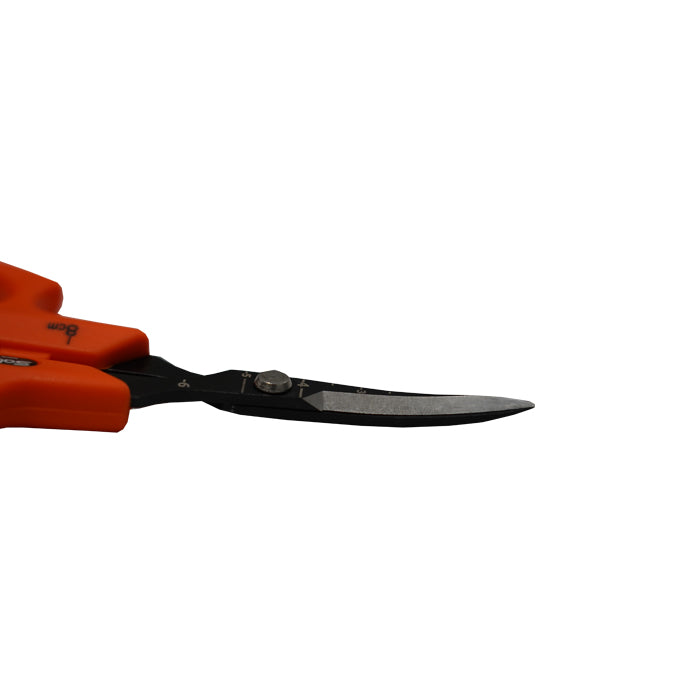 Saboten PFAS Free Fluorine Coated Curved Blade Trimming Scissors Orange (PT-19)