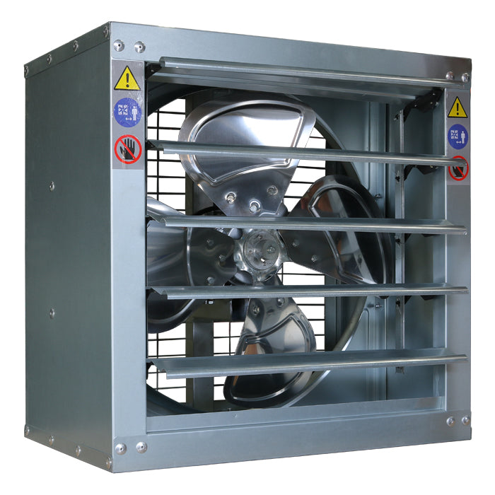 GROW1 Greenhouse Belt Driven Fan w/ Shutter 24in