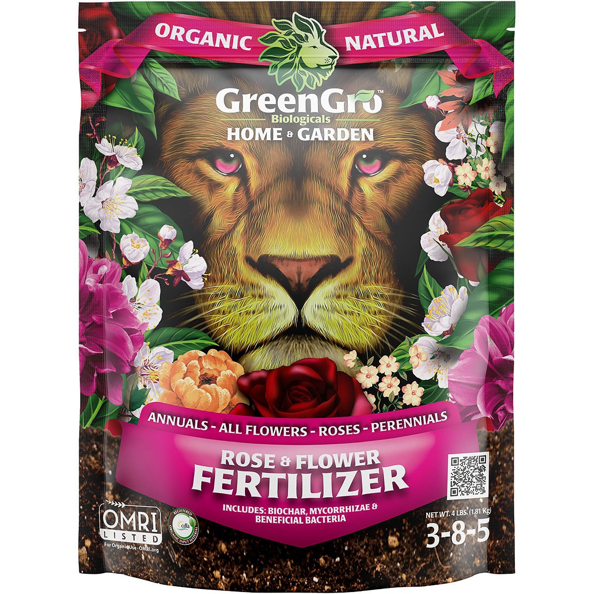 GreenGro™ Biologicals Rose & Flower Fertilizer 3-8-5 4lb
