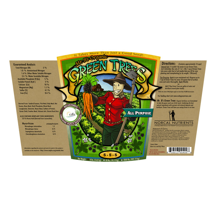 Mr. B's Green Trees Organic All Purpose 2000lbs (SPECIAL ORDER ITEM)