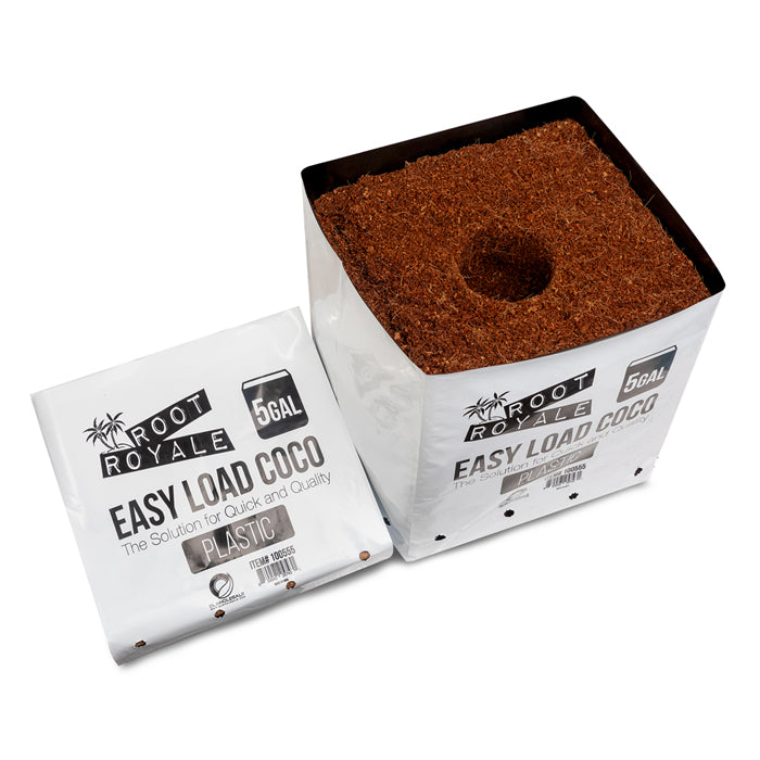 Root Royale Easy Load Coco Plastic Grow Bags 5 Gallon