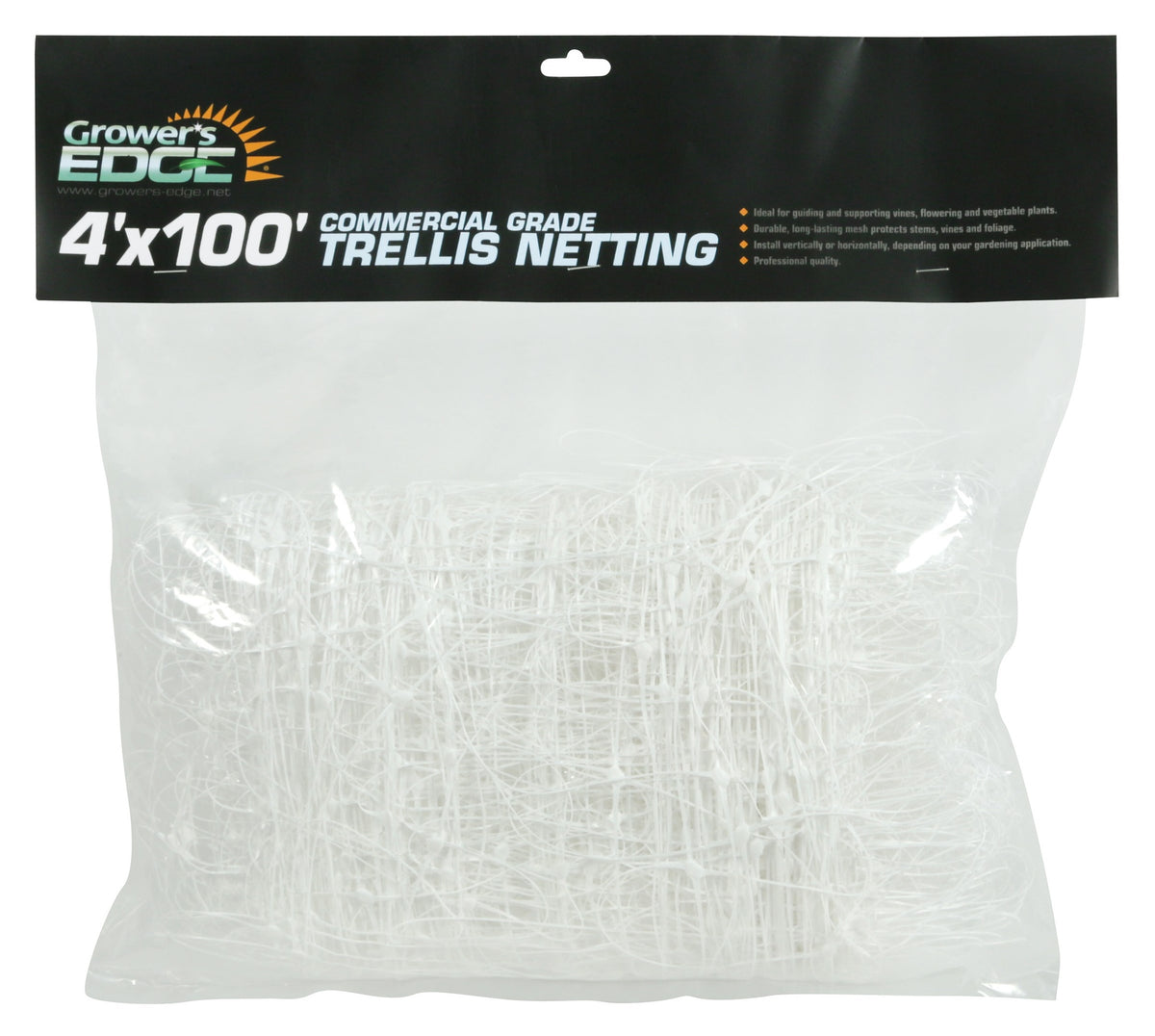 Grower's Edge® Commercial Grade Trellis Netting 4ft x 100ft