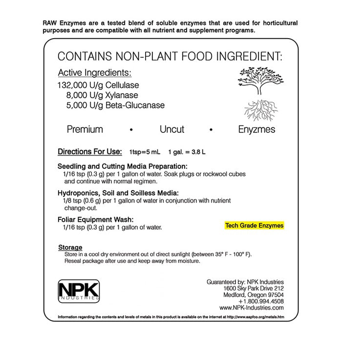 NPK RAW Enzymes 25lbs