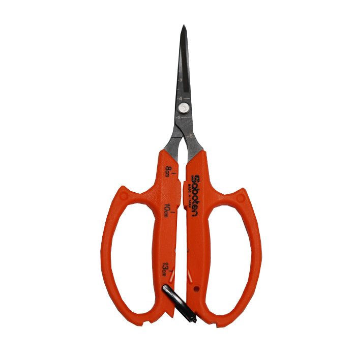 Saboten PFAS Free Fluorine Coated Curved Blade Automatic Trimming Scissors Orange (PT-21)