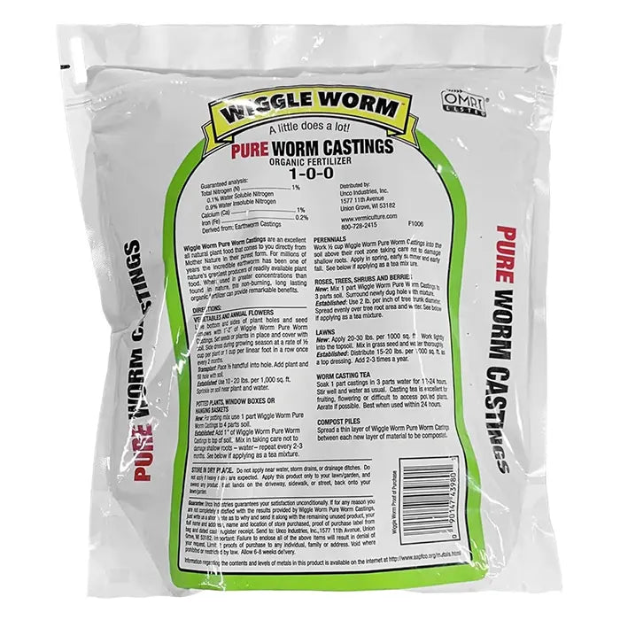 Wiggle Worm Pure Worm Castings Organic Fertilizer 4.5lbs