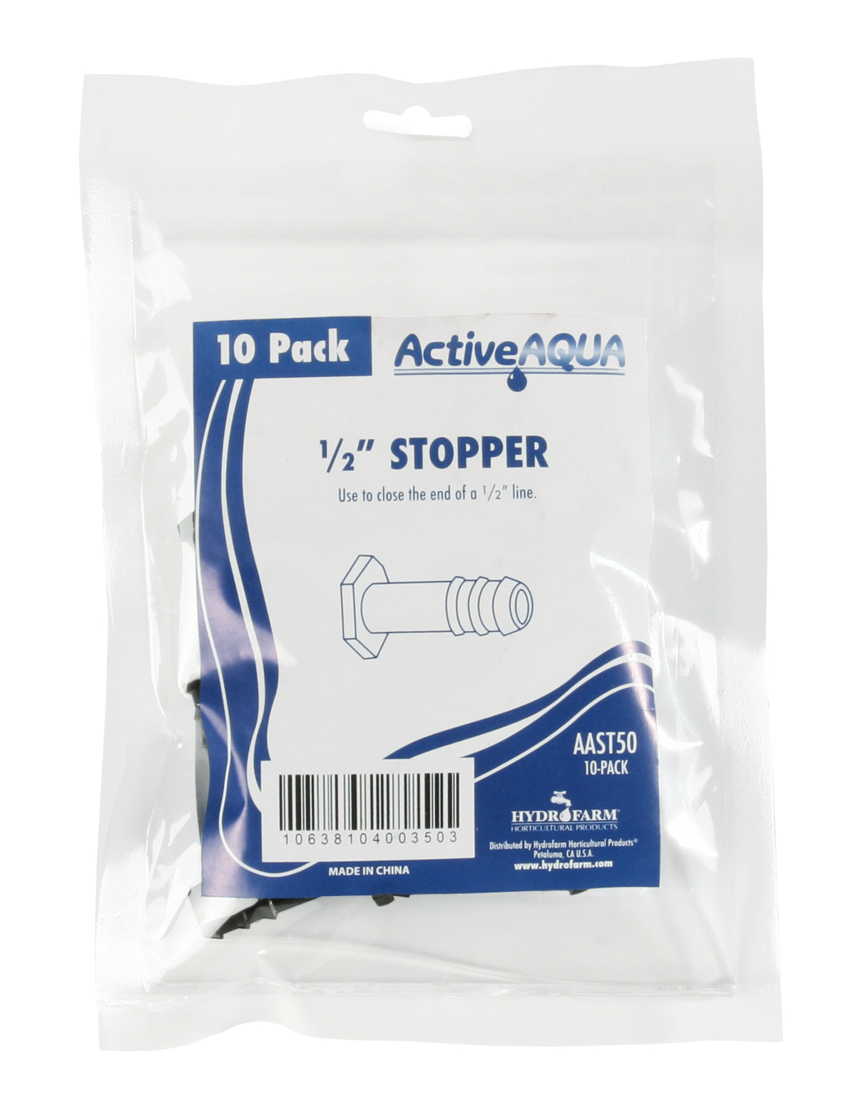 Active Aqua 1/2″ Stopper, pack of 10