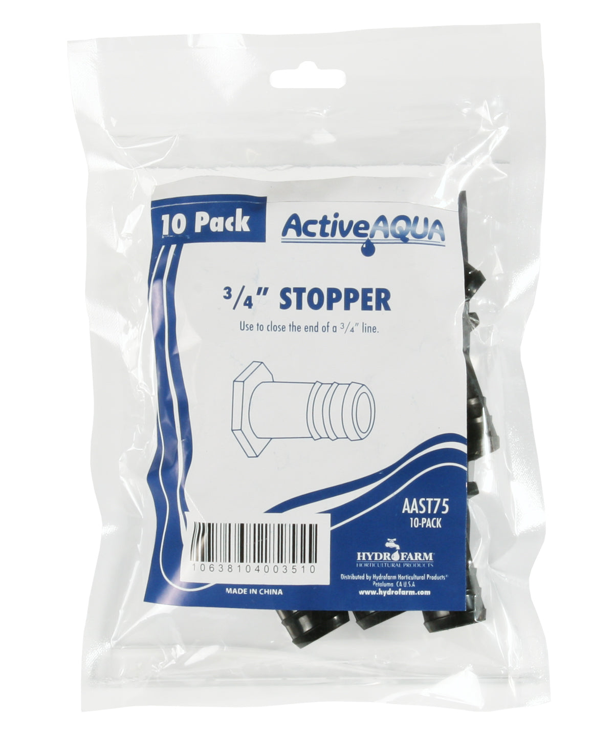 Active Aqua 3/4″ Stopper, pack of 10