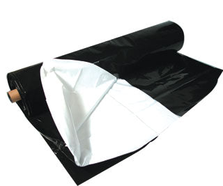 Black White Poly, 100′ x 10′, 5.5 mil