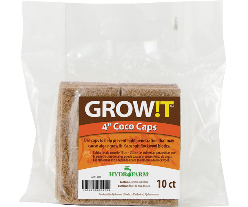 GROW!T Coco Caps, 4″, pack of 10