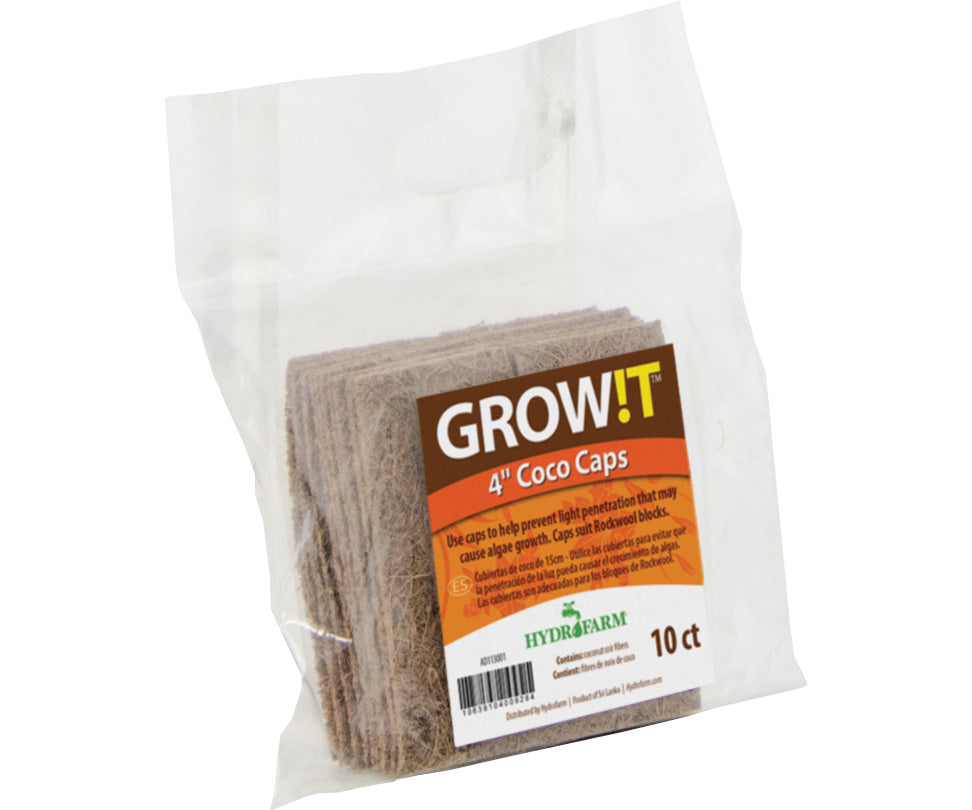 GROW!T Coco Caps, 4″, pack of 10