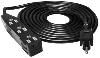 Heavy Duty 3 Outlet Power Strip / Extension Cord, 120V, 12′