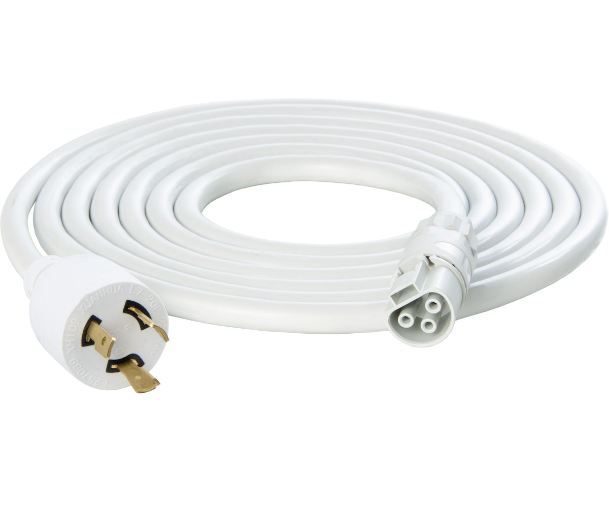 PHOTOBIO White Cable Harness, 18AWG locking 277V, L7-20P, 10′