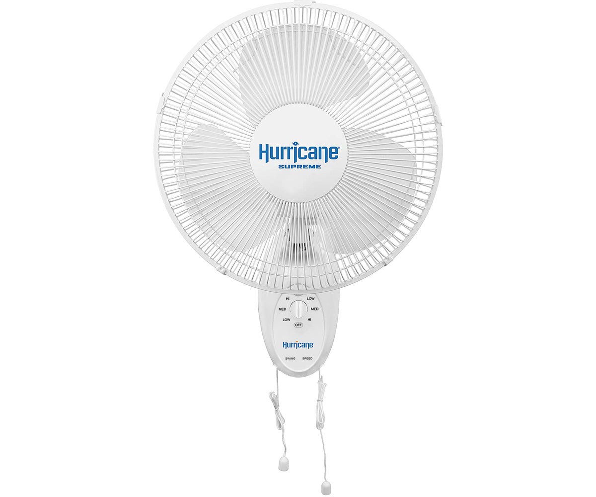 Hurricane Supreme Oscillating Wall Mount Fan 12″