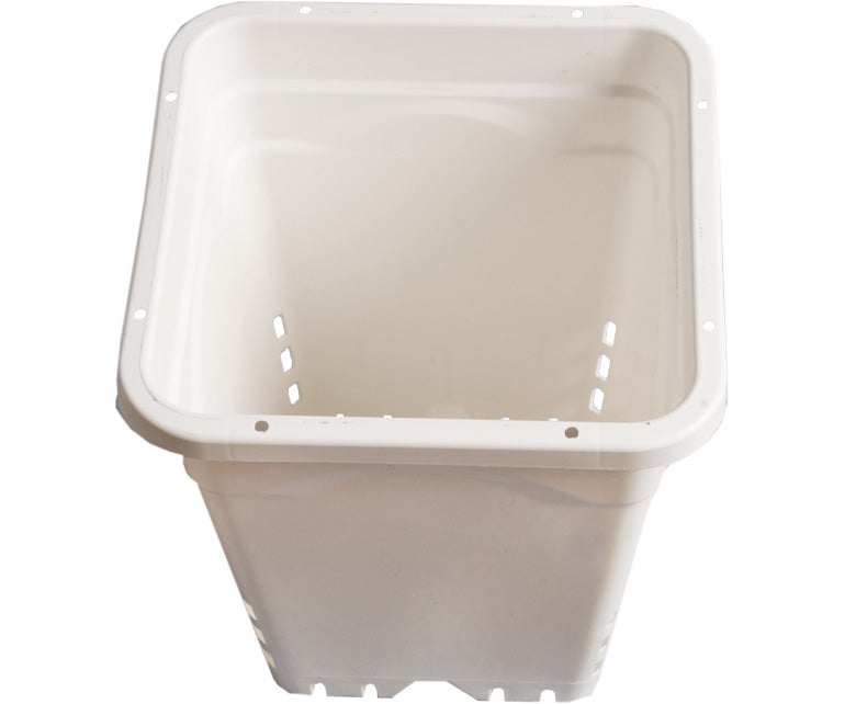 Active Aqua 12″ x 12″ Square White Pot, 12″ Tall, case of 24