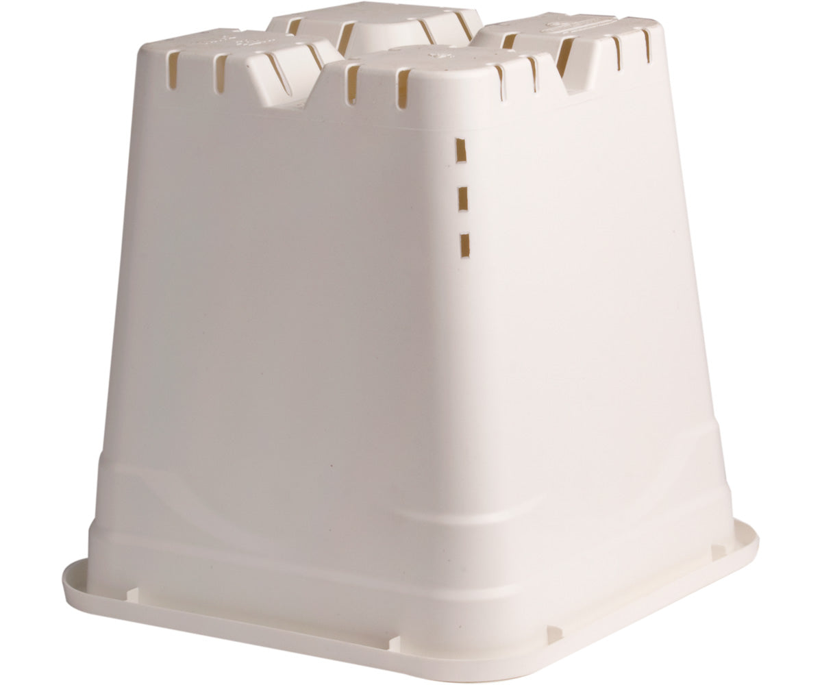 Active Aqua 12″ x 12″ Square White Pot, 12″ Tall, case of 24