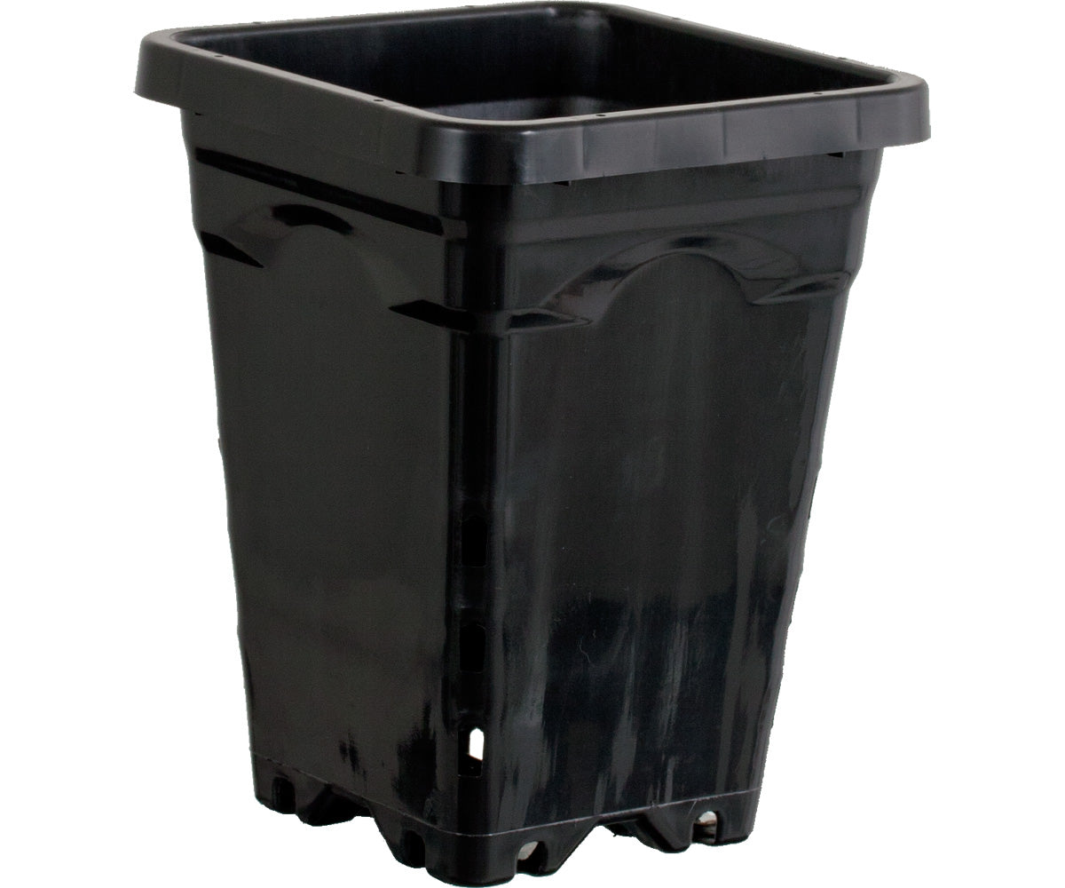 Active Aqua 5″ x 5″ Square Black Pot, 7″ Tall, case of 100
