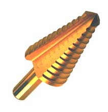 The Stepper Titanium Step Drill Bit, 1/4″ to 1 3/8″