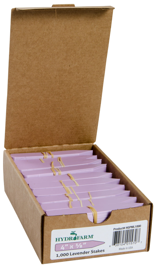 Hydrofarm Plant Stake Labels, Lavender, 4″ x 5/8″, case of 1000