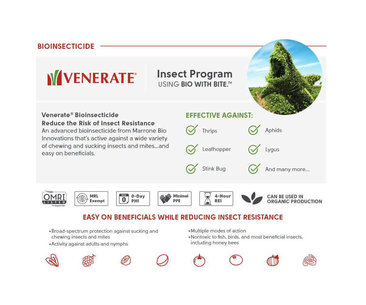 Marrone Bio Venerate CG® Bioinsecticide, 2.5 gal