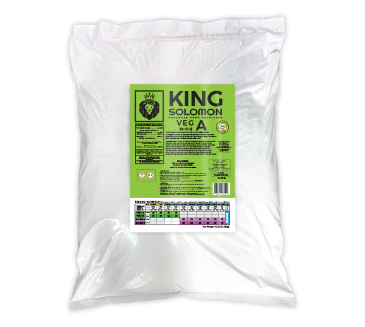King Solomon Veg A Commercial Dry Nutrient, 50 lb bag