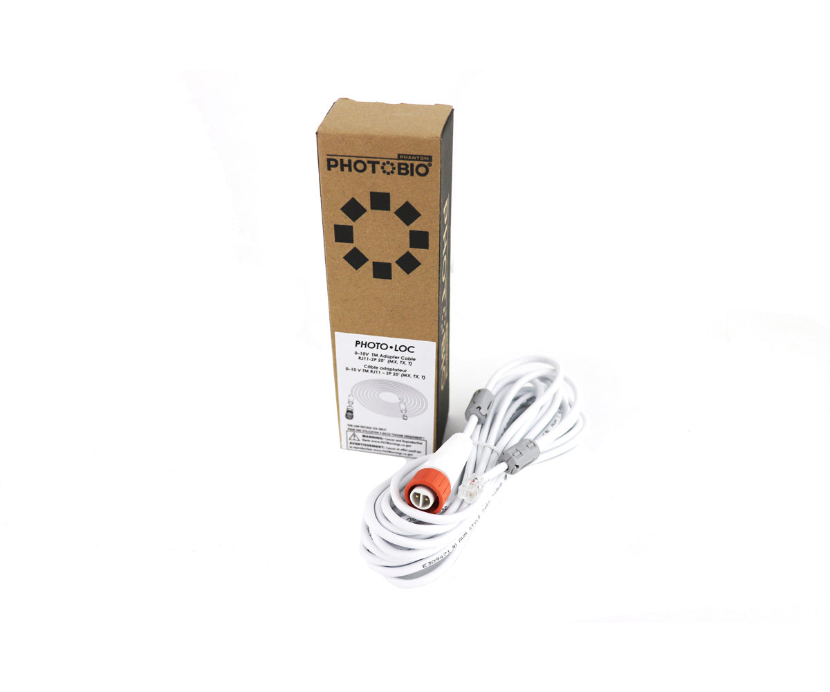 PHOTOBIO PHOTO LOC 0-10V TM Adapter Cable, RJ11-2P 20′ (for: MX, TX, T)
