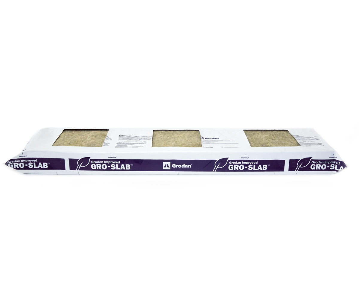 Grodan Improved Gro-Slab, 36 x 8 x 3 with three 6 x 6 pre-cut holes