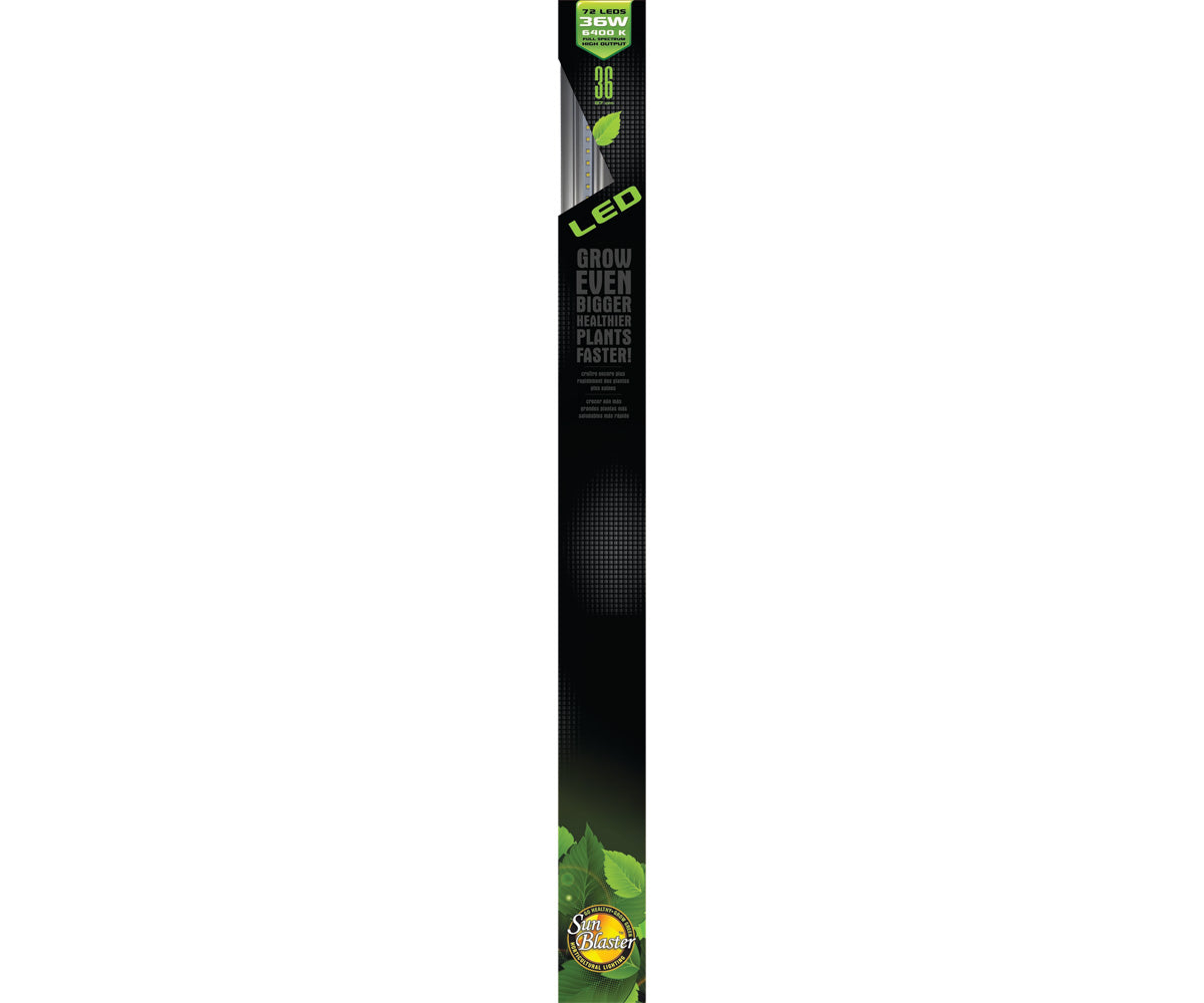 SunBlaster High Output 72-LED 6400K 36W Strip Light, 3′